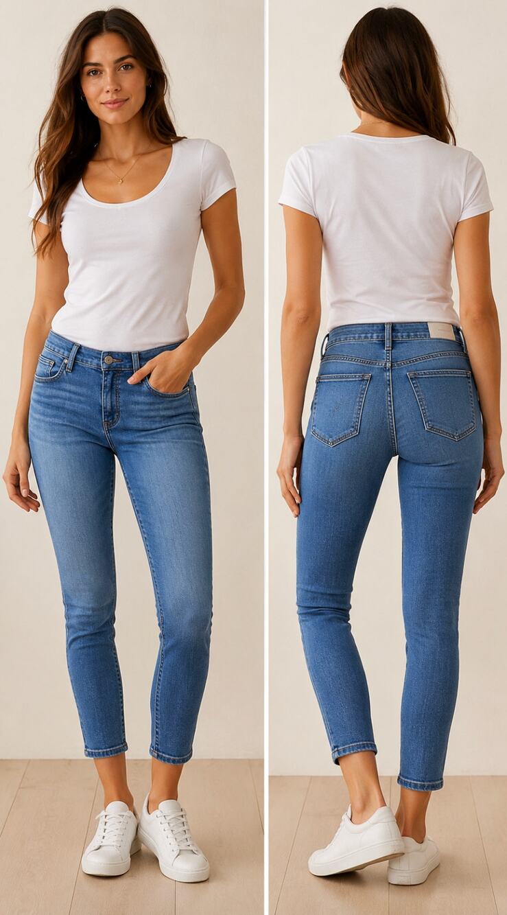 Denim Forum The Nico Midrise Skinny Crop Size 27